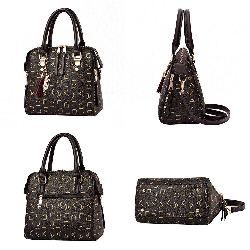 Women PU Leather Handbag Shoulder Bag Crossbody Satchel Messenger Purse Tote 24Hr Smart